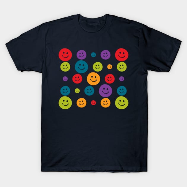 Smiley Faces T-Shirt by amyvanmeter